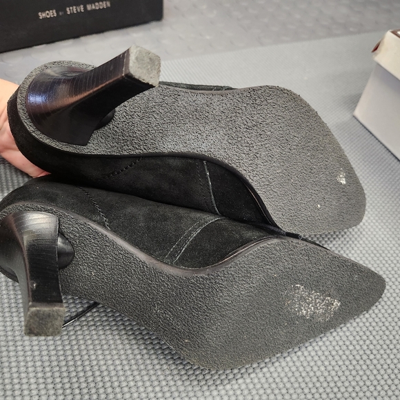 Coach black suede lace up booties - Picture 3 of 8